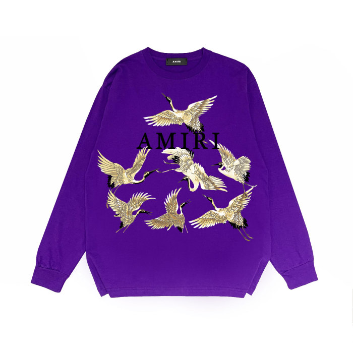 Golden Crane alphabet print long sleeves