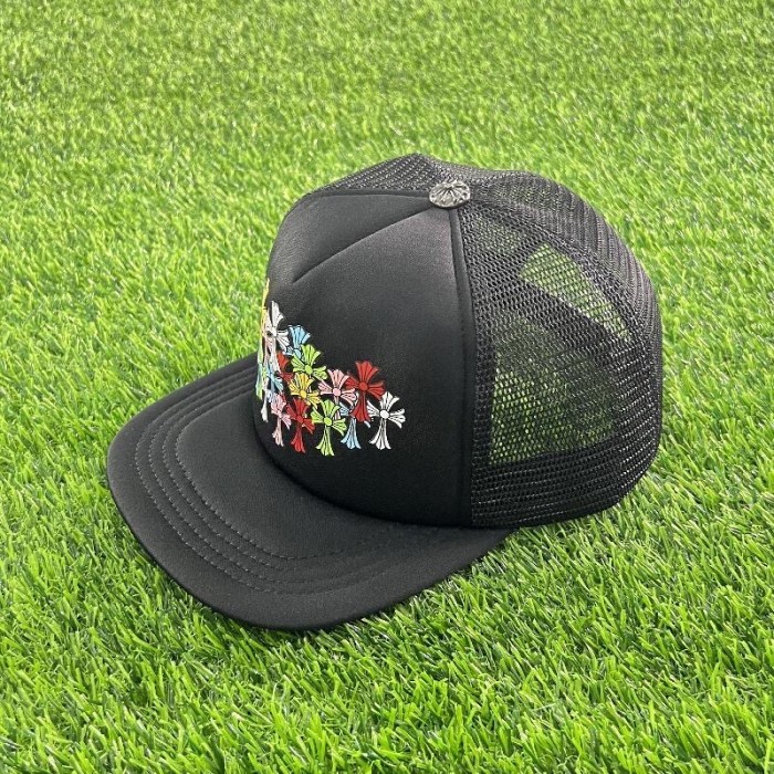 Colorful cross trucker hat
