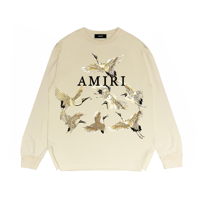 Golden Crane alphabet print long sleeves