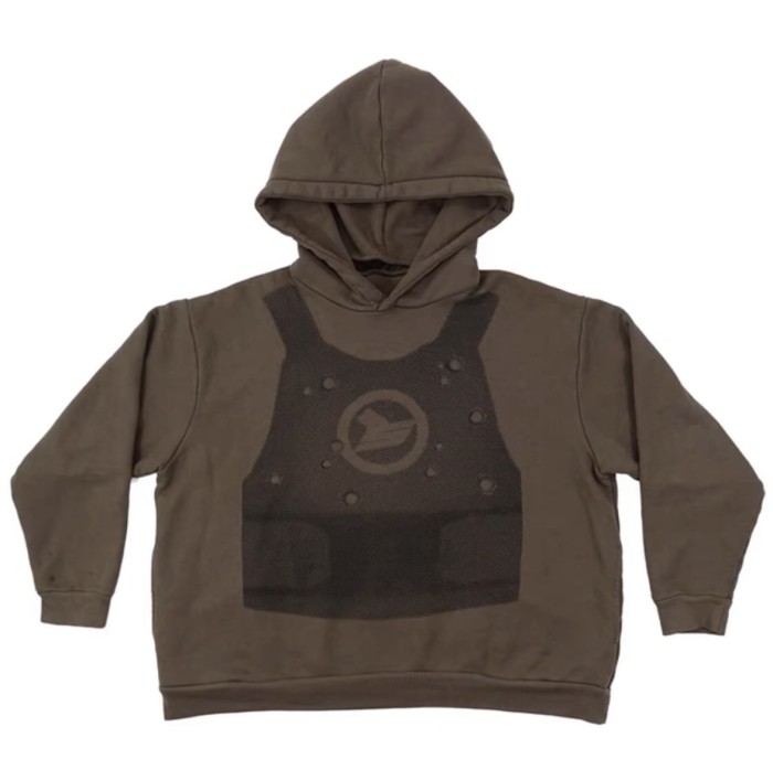 1:1 quality version Vest print logo hoodie 2 colors