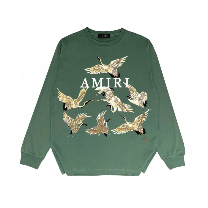 Golden Crane alphabet print long sleeves
