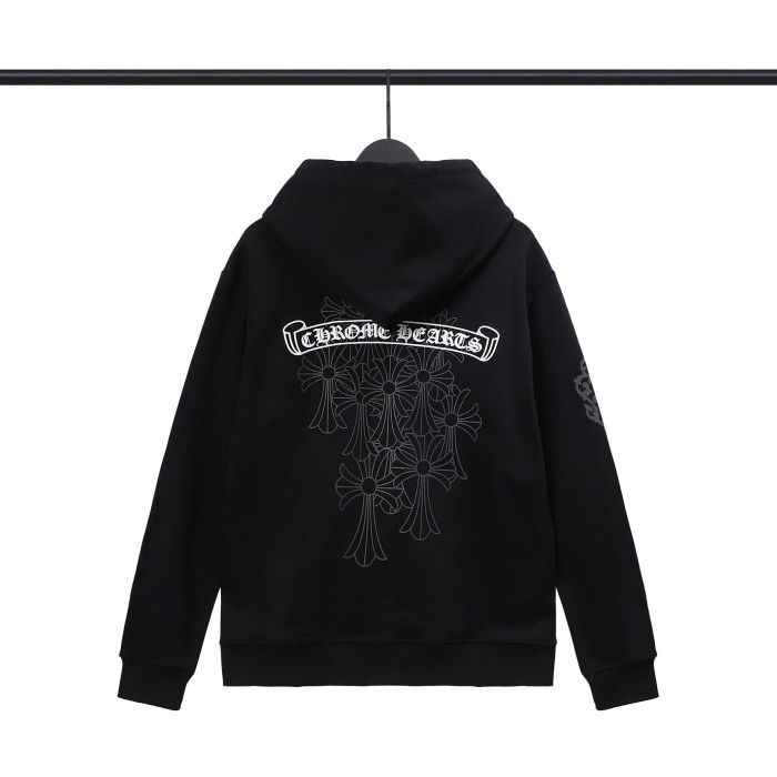 [Buy More Save More]Hollow Cross Scroll Zip Sweatshirt