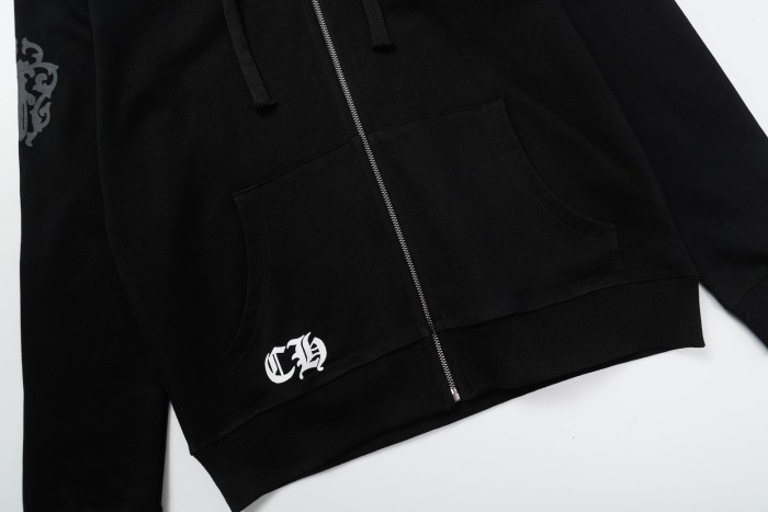 [Buy More Save More]Hollow Cross Scroll Zip Sweatshirt