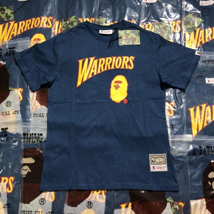 [Buy More Save More]B@pe Mitchell & Ness logo tee 5 colors