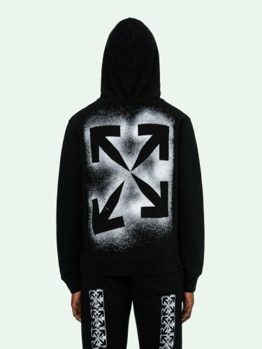 [Buy more Save more]Inkjet arow logo paint hoodie black