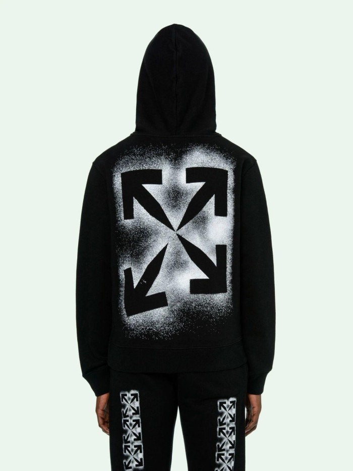 [Buy more Save more]Inkjet arow logo paint hoodie black 21110527