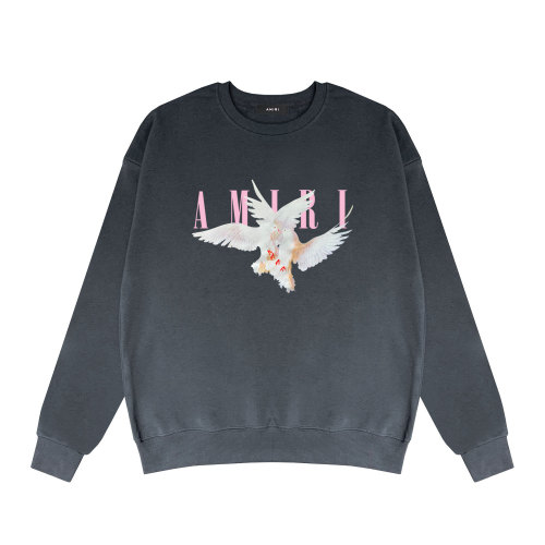 [buy more save more]Pink word peace dove print round neck sweatshirt