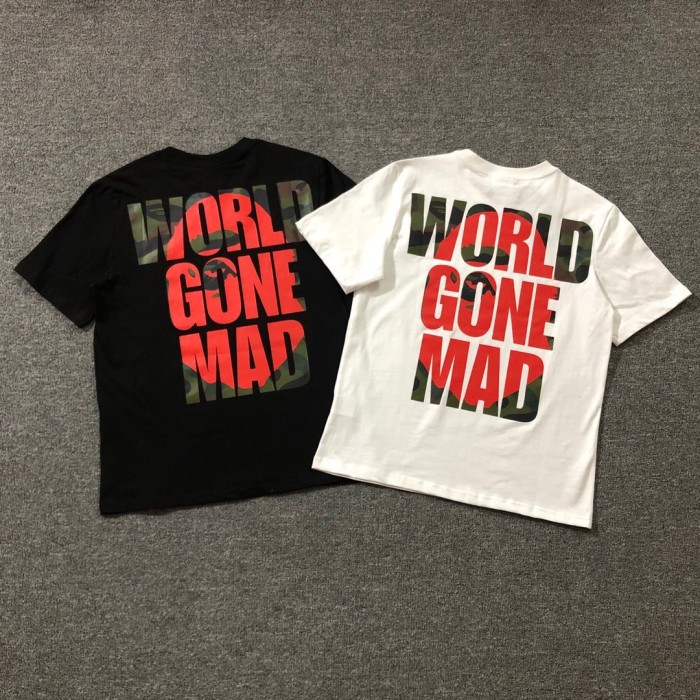 Red and green apes letter short sleeve 2 colors