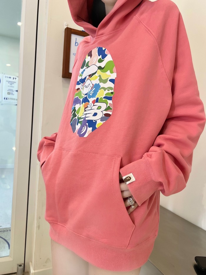 B@pe NB camo ape logo hoodie