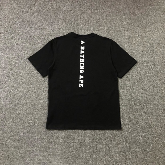 [buy more save more] Vertical row of letters on the back of the ape short sleeve 2 colors