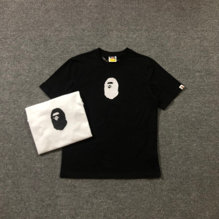 [buy more save more] Vertical row of letters on the back of the ape short sleeve 2 colors