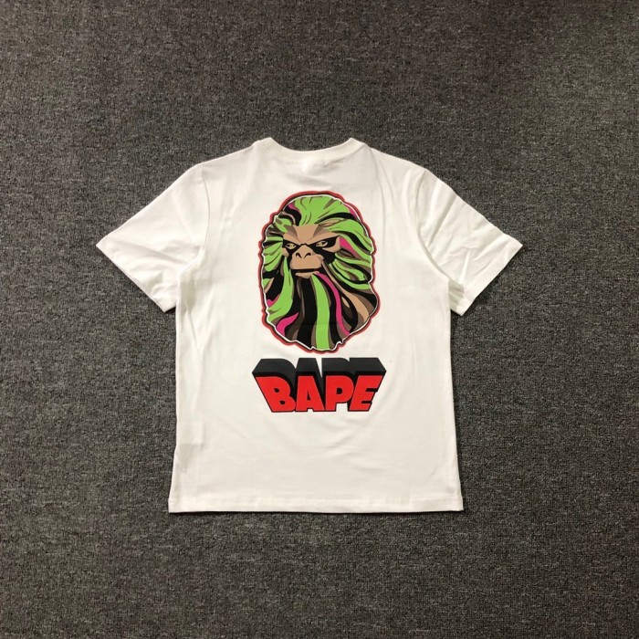 Red three-dimensional letters of the great ape short sleeve 2 colors