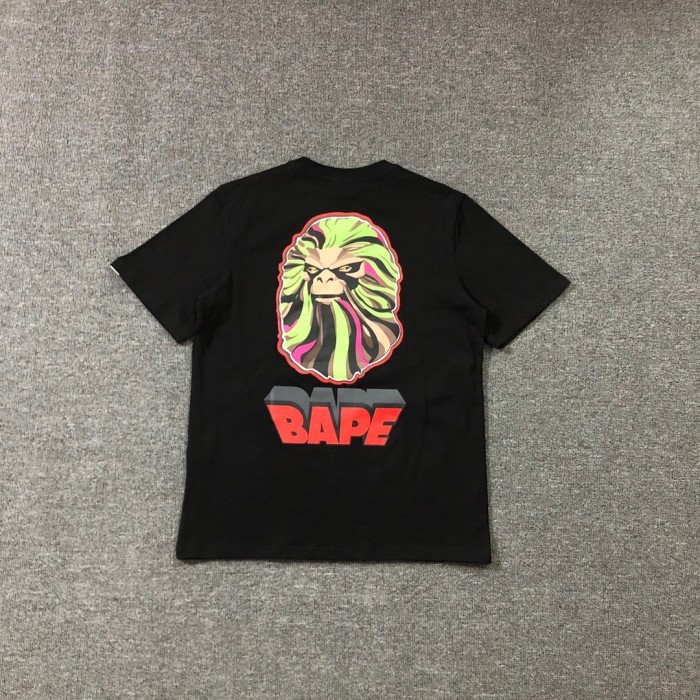 Red three-dimensional letters of the great ape short sleeve 2 colors