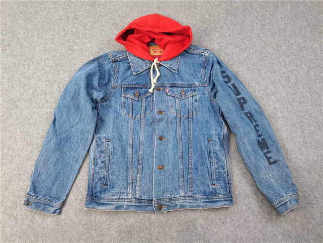 [Buy more Save more]Hooded denim jacket 2 colors