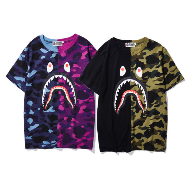 Double Match Color Camo Shark Short Sleeve