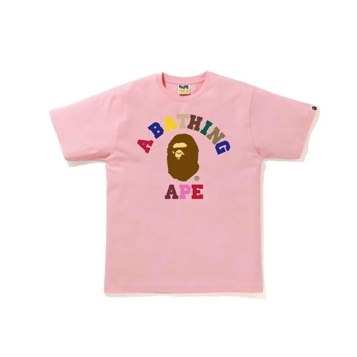 [Buy more Save more]Color letter Ape Man Head Print Short sleeve 3 colors