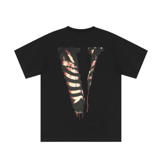 [buy more save more]Rib V short sleeve black & white