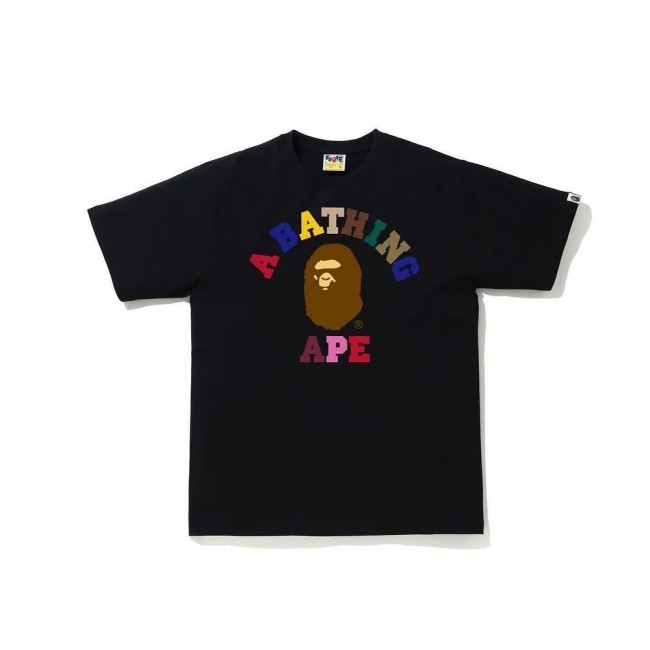 [Buy more Save more]Color letter Ape Man Head Print Short sleeve 3 colors
