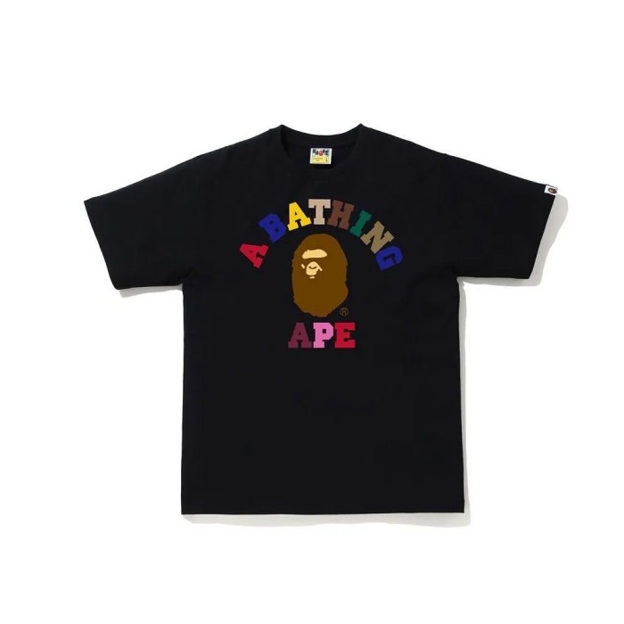 [Buy more Save more]Color letter Ape Man Head Print Short sleeve 3 colors