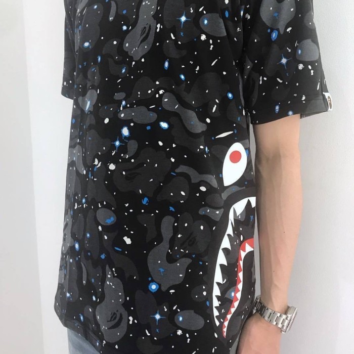 [buy more save more] Side Shark Starry Sky Camo Luminous Short Sleeve 2 colors