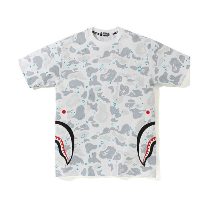 [buy more save more] Side Shark Starry Sky Camo Luminous Short Sleeve 2 colors
