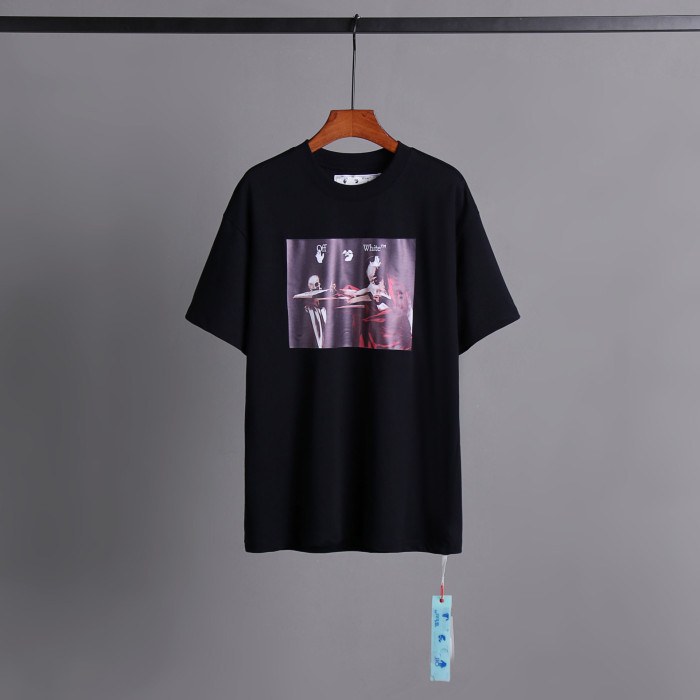 [buy more save more] [oversized version]1:1 quality version Off-white Skull Writing Tee