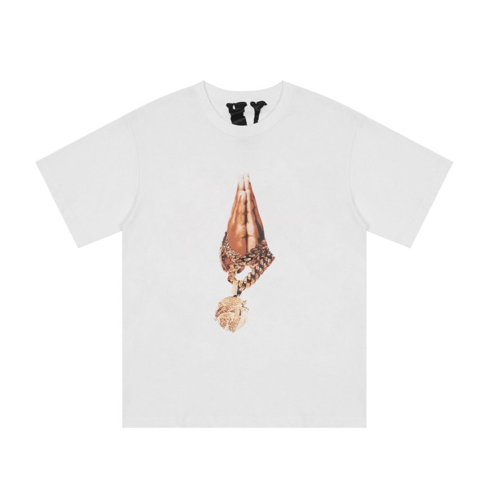 Pop smoke Diamond-studded pendant short sleeves
