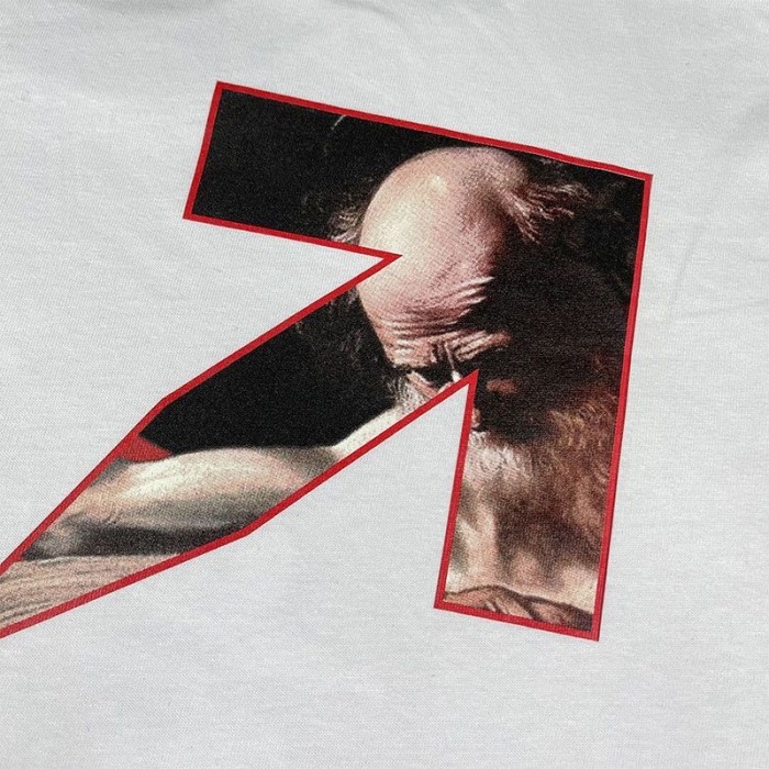 [buy more save more] [oversized version]1:1 quality version Off-white Skull Writing Tee