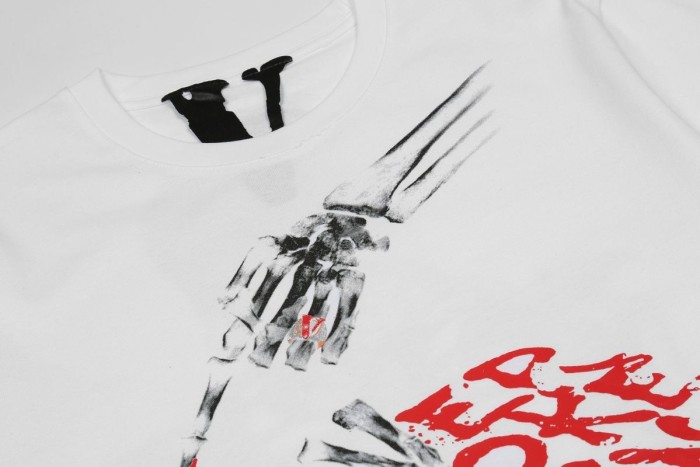 Vlone X Never Brokr Again Bones tee