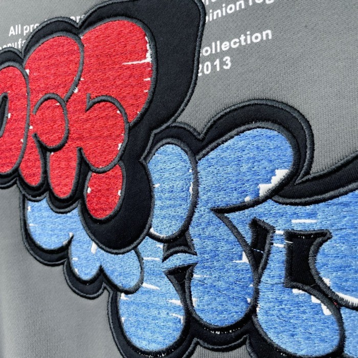 [buy more save more] 1:1 quality version Graffiti three-dimensional letter embroidery sweatshirt