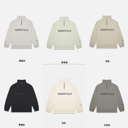 1:1 quality version letters in front of the chest half zip sweatshirt 6 colors