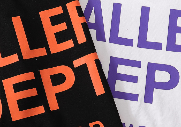Black red white purple letter tee 3 colors