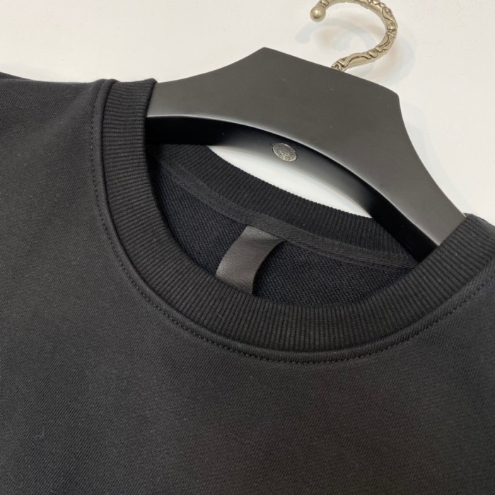 1:1 quality version Double crewneck pullover with horseshoe print Sweatshirt 2 colors