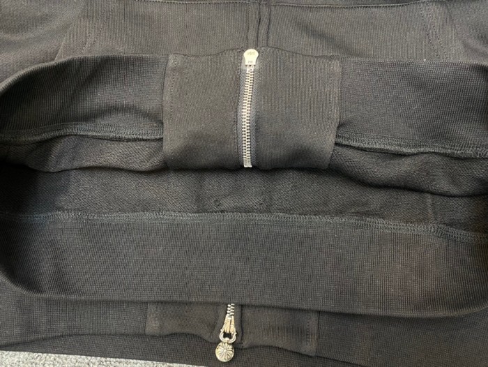 1:1 quality version Leather cross zipper hoodie