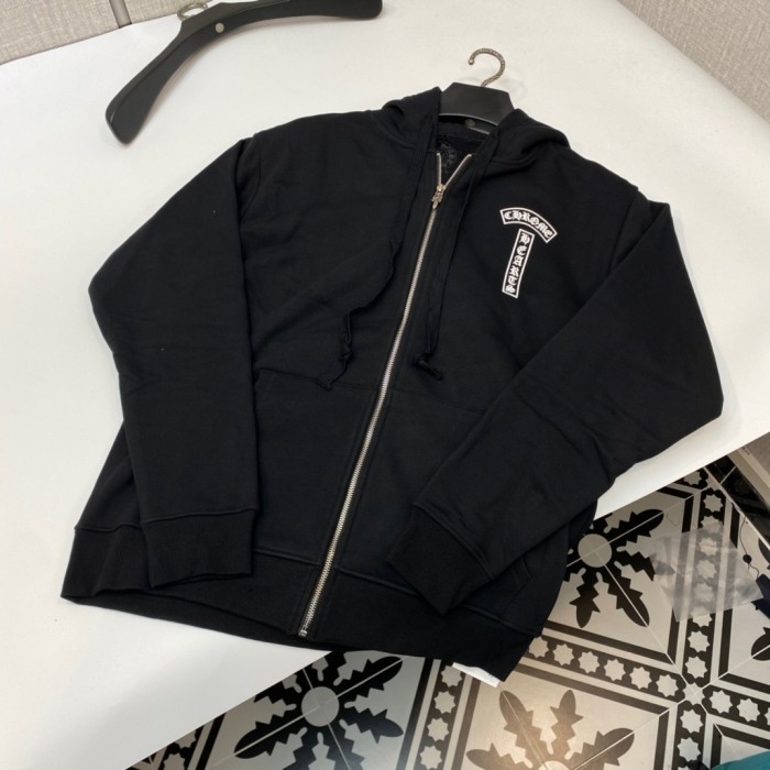 1:1 quality version T-banner print zipper hoodie