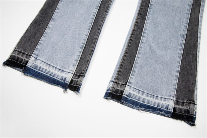 [buy more save more]  Knee Embroidered logo side striped flared jeans 2 colors