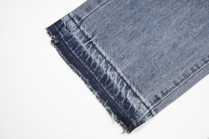 Splicing damage washed flared pants