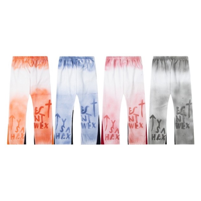 Washed Graffiti Alphabet Straight Pants