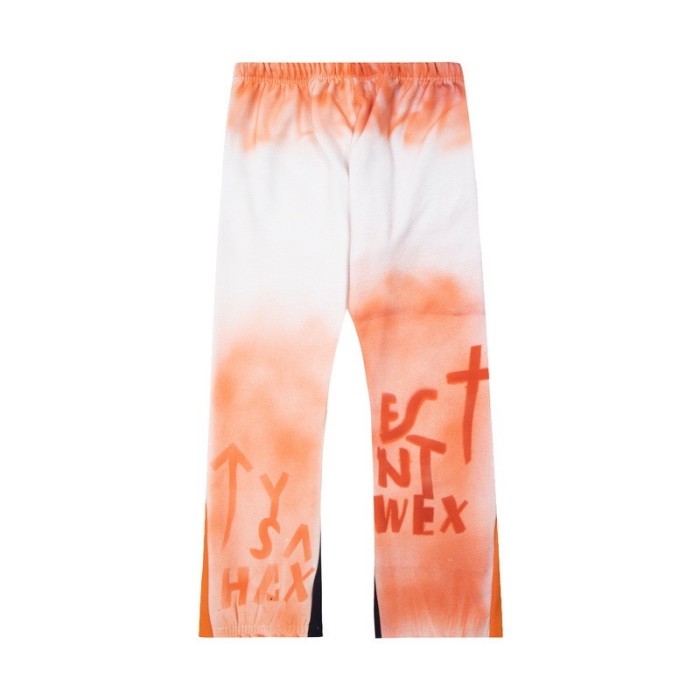 Washed Graffiti Alphabet Straight Pants
