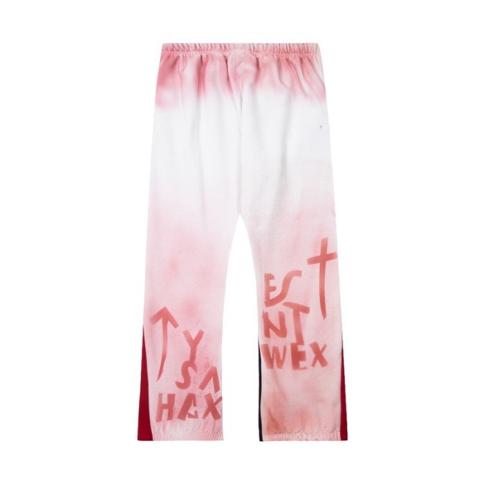 Washed Graffiti Alphabet Straight Pants