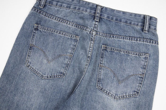 Splicing damage washed flared pants