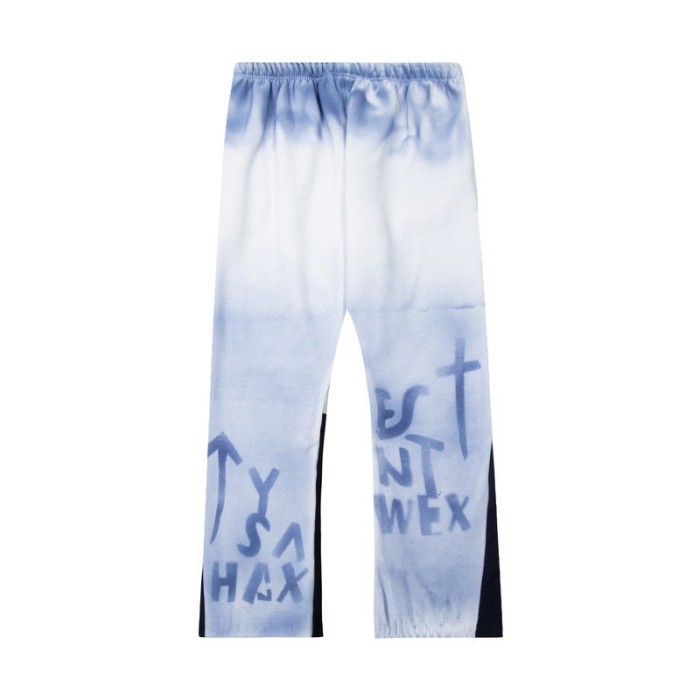 Washed Graffiti Alphabet Straight Pants