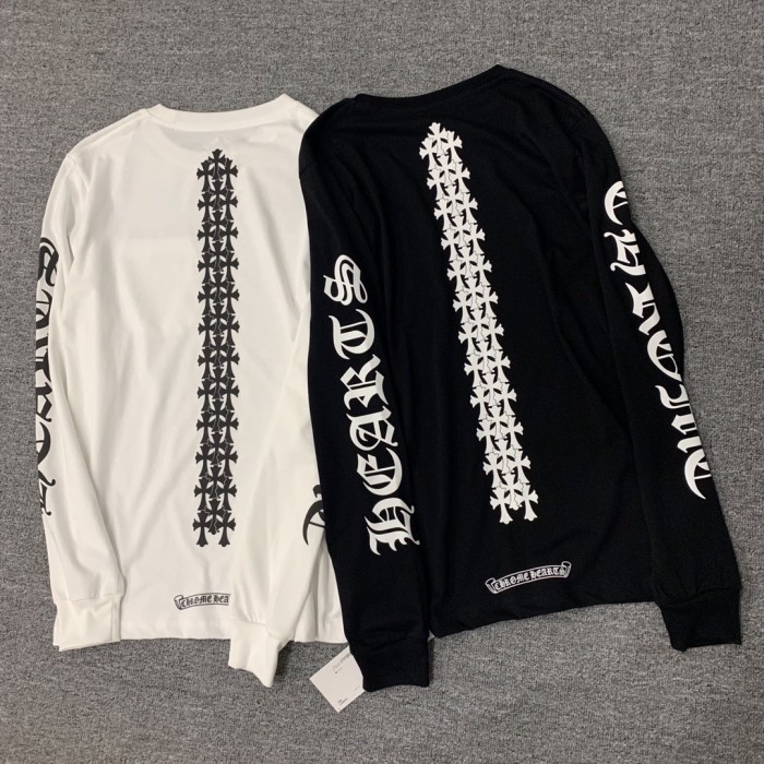 1:1 quality version Back Vertical Cross Long Sleeve T-Shirt