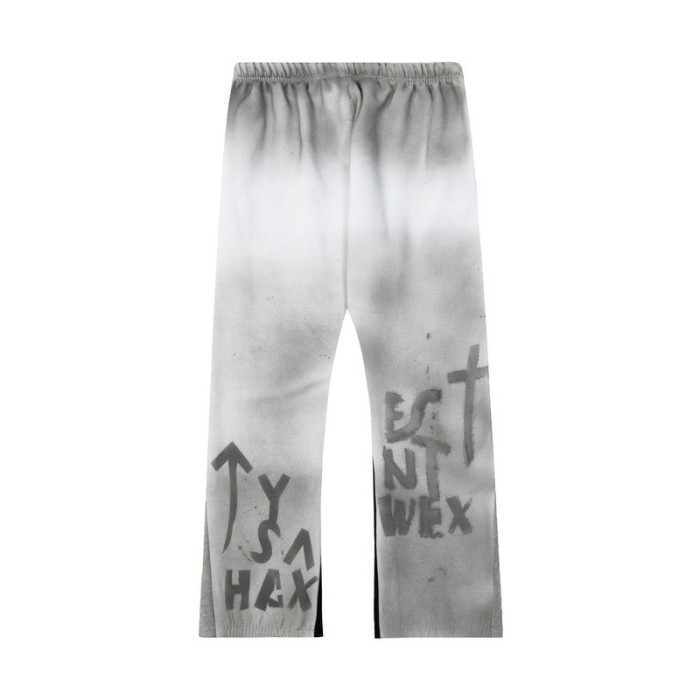 Washed Graffiti Alphabet Straight Pants