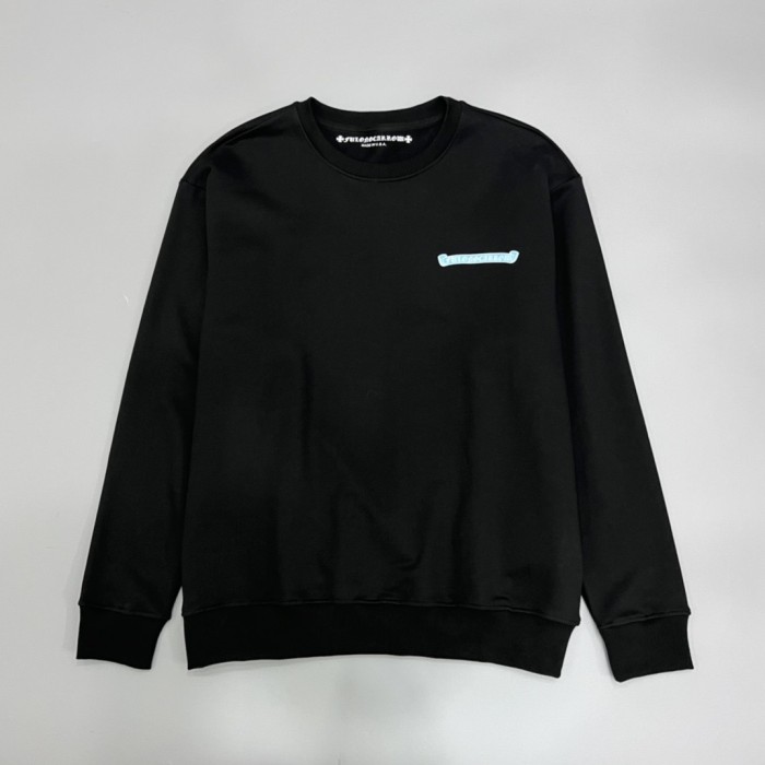 1:1 quality version Rhombus Blue Cross Crew Neck Pullover Sweatshirt