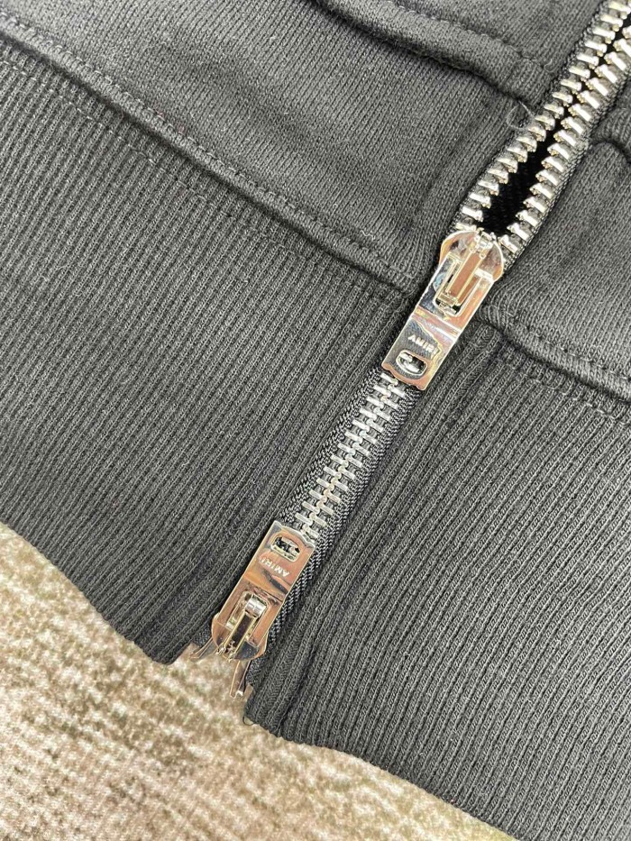 1:1 quality version Sanskrit skull zipper hoodie