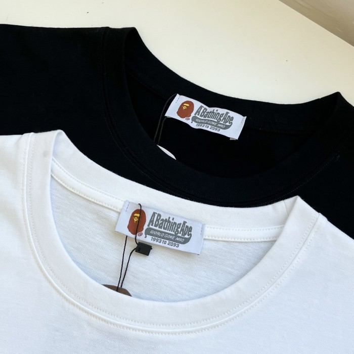[buy more save more]Ape letters loafers pattern short-sleeved T-shirt