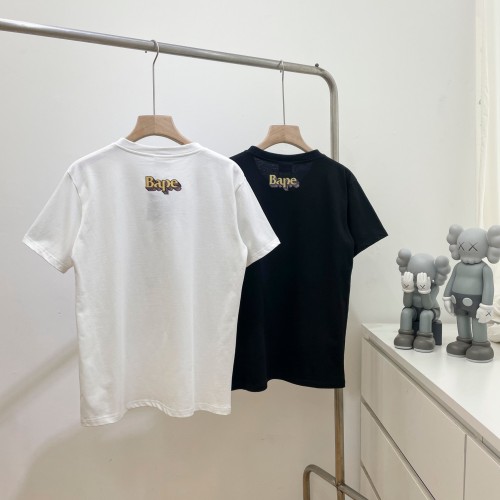Ape 3D three-dimensional colorful letters short-sleeved T-shirt