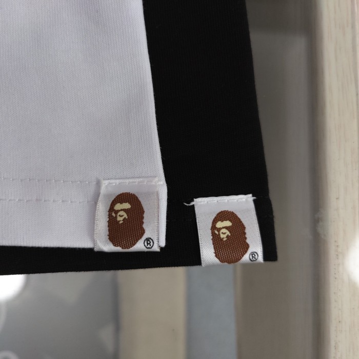 1:1 quality version Ape head cross pattern printed tee 2 colors
