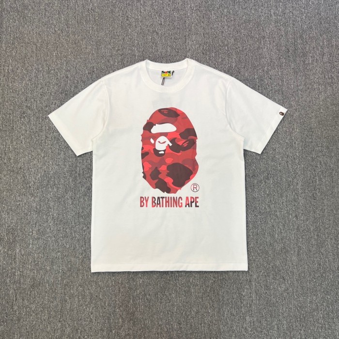 1:1 quality version Camouflage great ape head letter print tee 6 colors